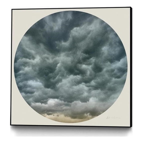 Giant Art Canvas 20x20 Cloud Circle III Framed in Multi-Color
