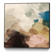 Giant Art Canvas 20x20 Color Meld I Framed in Pink