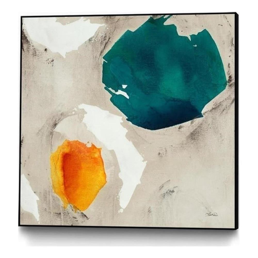 20x20 Multicolor Abstract Canvas Print with Black Frame