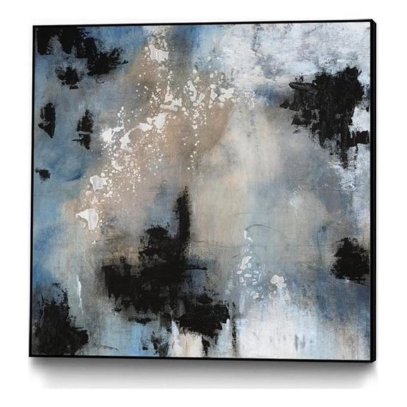 Giant Art Canvas  20x20 Embellished Shifting Motion II Framed in White
