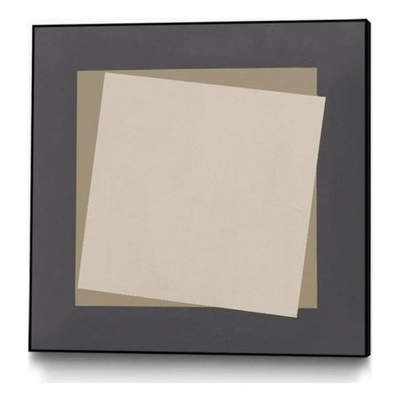 Giant Art Canvas 20x20 Geo Natural Core Framed in Multi-Color