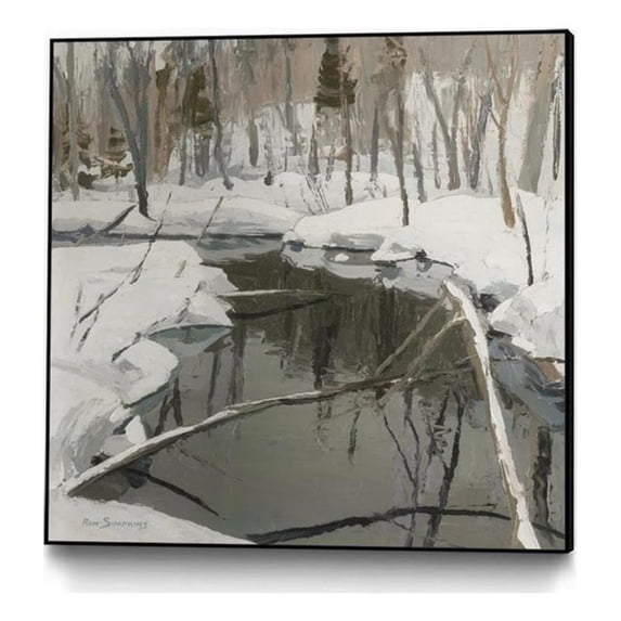 Giant Art Canvas 20x20 In the Deep Woods Framed in White