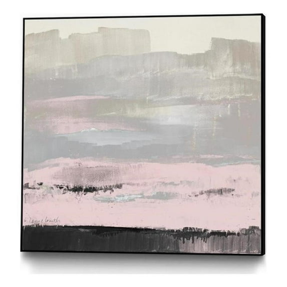 Giant Art Canvas 20x20 In the Distance (Pink) Framed in Multi-Color