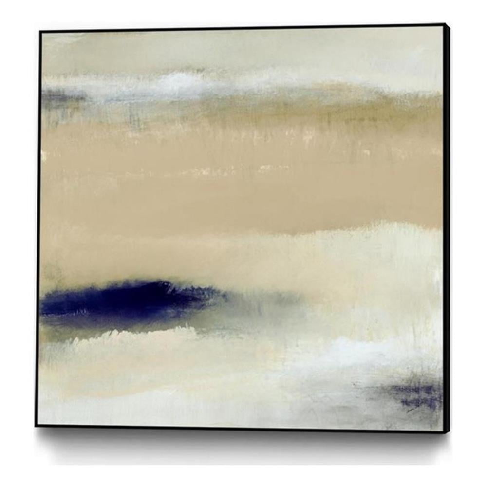 20x20 Beige and Blue Canvas Print with Black Frame