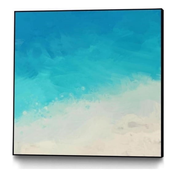 Giant Art Canvas  20x20 Ocean Blue Sea II Framed in Multi-Color