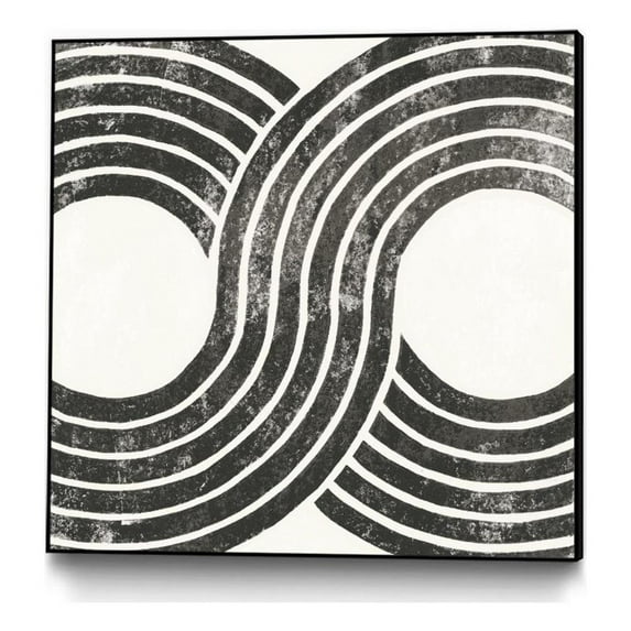 Giant Art Canvas 20x20 Over the Rainbow BW II Framed in Multi-Color