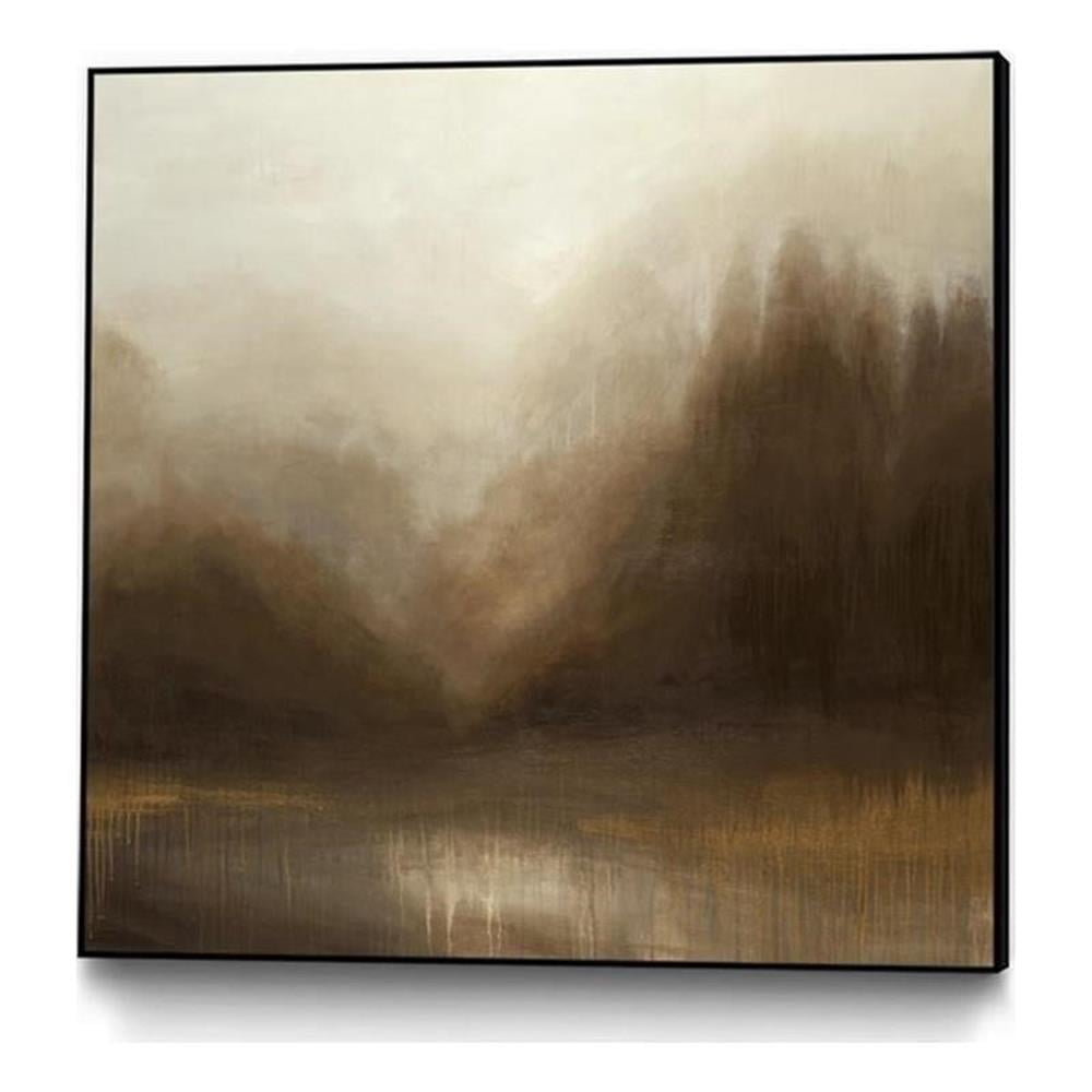 20x20 Beige and Brown Canvas Framed Print