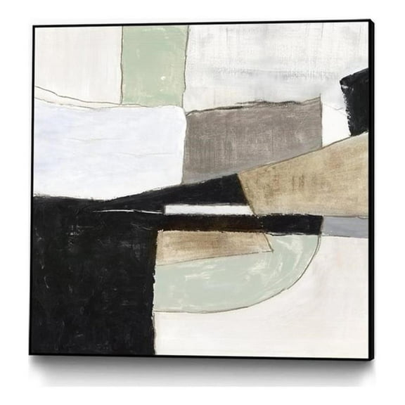 Giant Art Canvas 20x20 Rearrange Space II Framed in Multi-Color