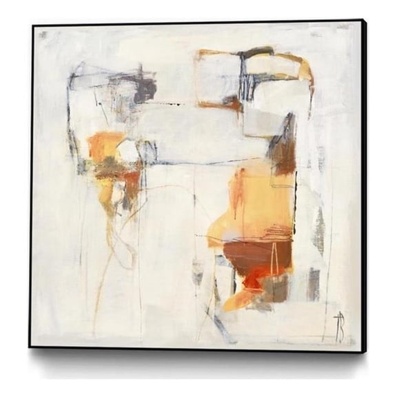 Giant Art Canvas  20x20 Road Map II Framed in Multi-Color