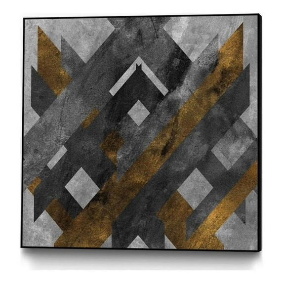 Giant Art Canvas 20x20 Rough Diamond Framed in Multi-Color