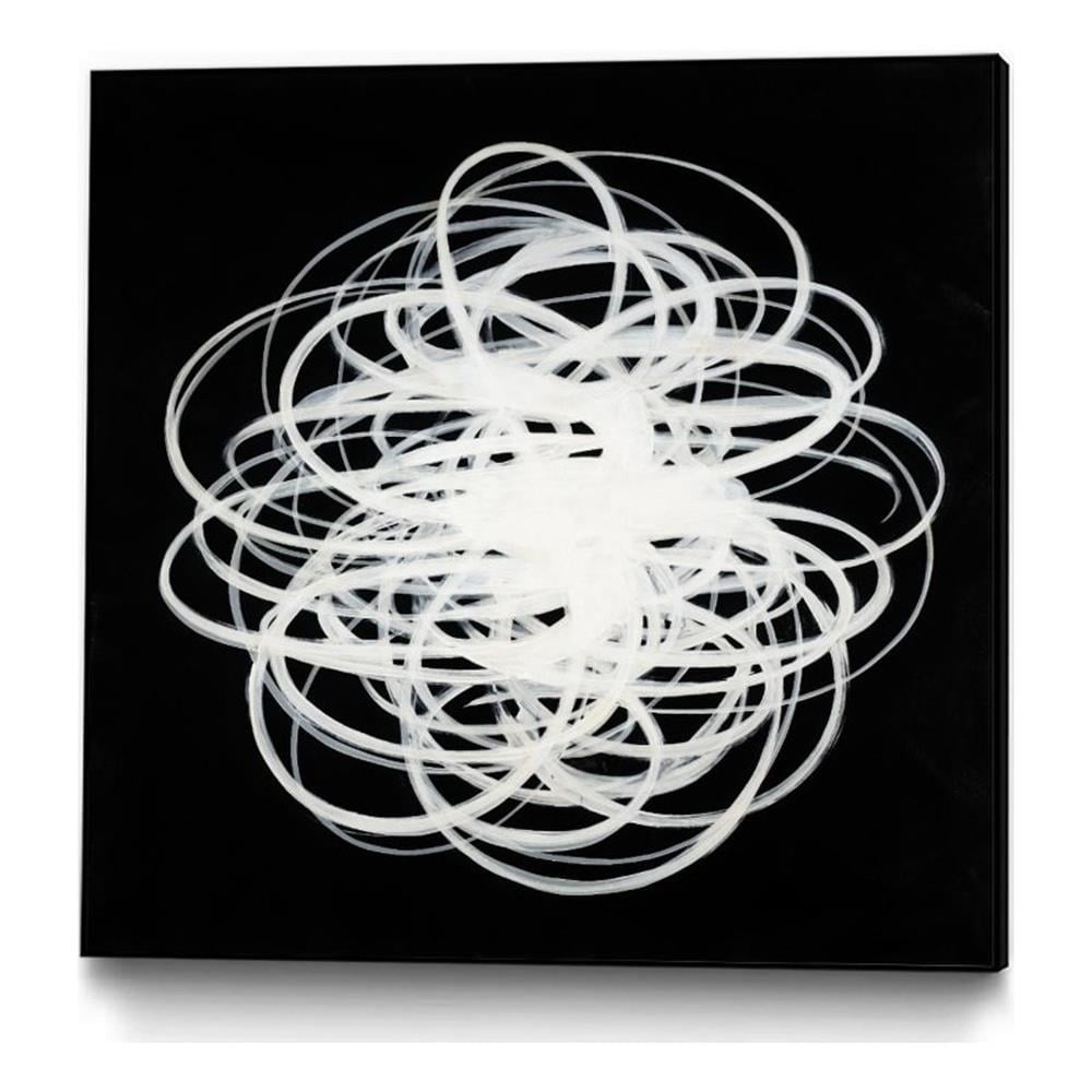 20x20 Black and White Abstract Canvas Print with Frame