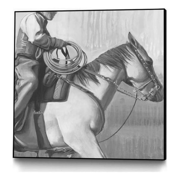 Giant Art Canvas 20x20 The Search Framed in Multi-Color