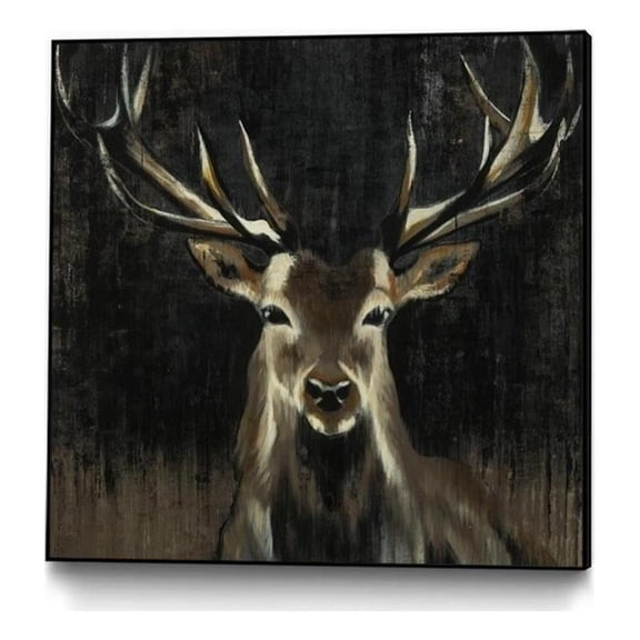 Giant Art Canvas 20x20 Young Buck Framed in Multi-Color