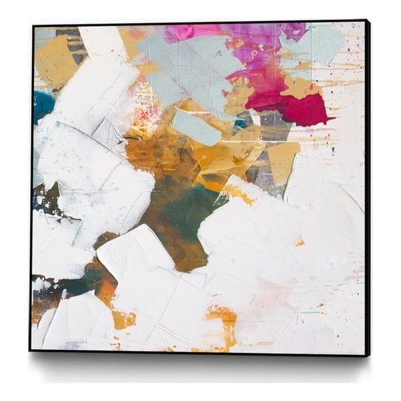 Giant Art Canvas 20x20 i see you diptych II Framed in Pink