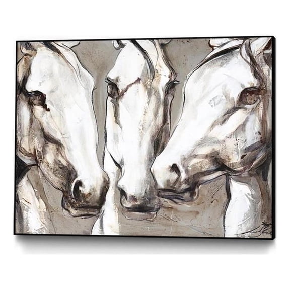 Giant Art Canvas  24x18 Ghosts of the past Framed in White