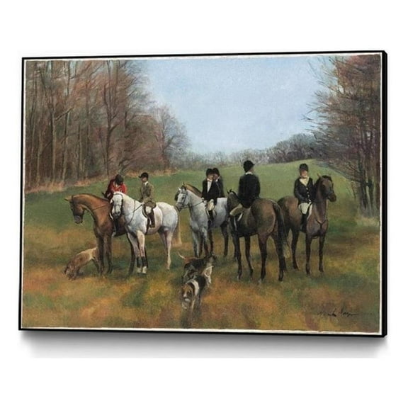 Giant Art Canvas 24x18 Morning in Millbrook Framed in Multi-Color