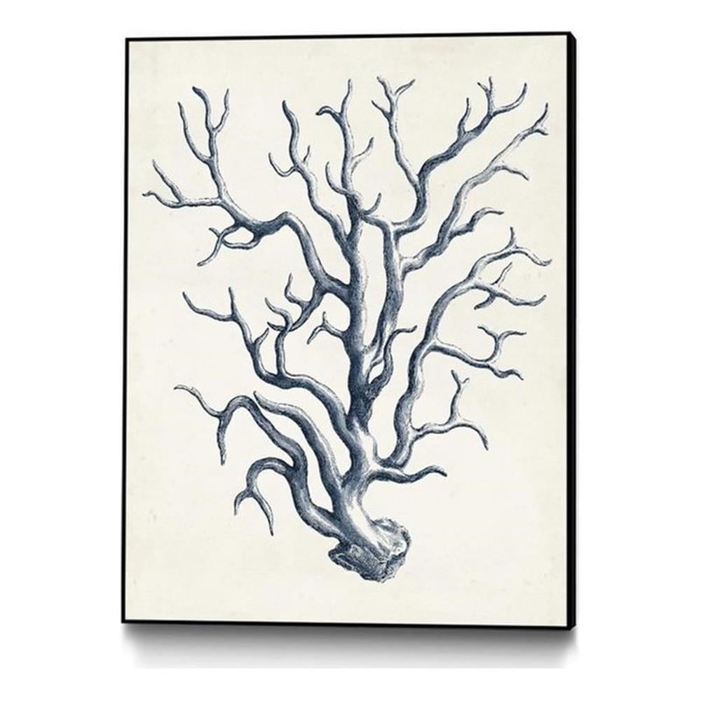 Coastal Blue Framed Canvas Print, 24 x 32 Inches