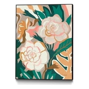 Giant Art Canvas 24x32 Gardenia II Framed in Multi-Color