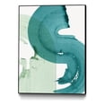 thumbnail image 1 of Giant Art Canvas  24x32 Green Movement I Framed in White, 1 of 3