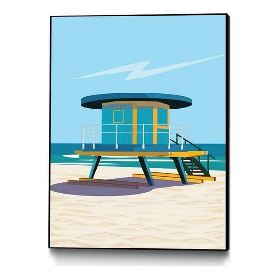 Giant Art Canvas  24x32 Hal's Villa Framed in Multi-Color