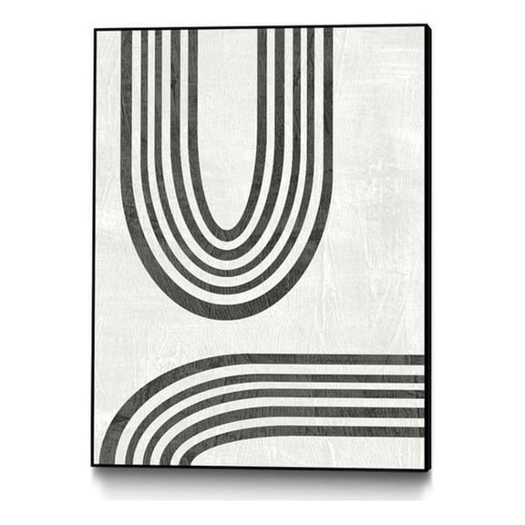 Giant Art Canvas  24x32 Modern Arc II Framed in Multi-Color