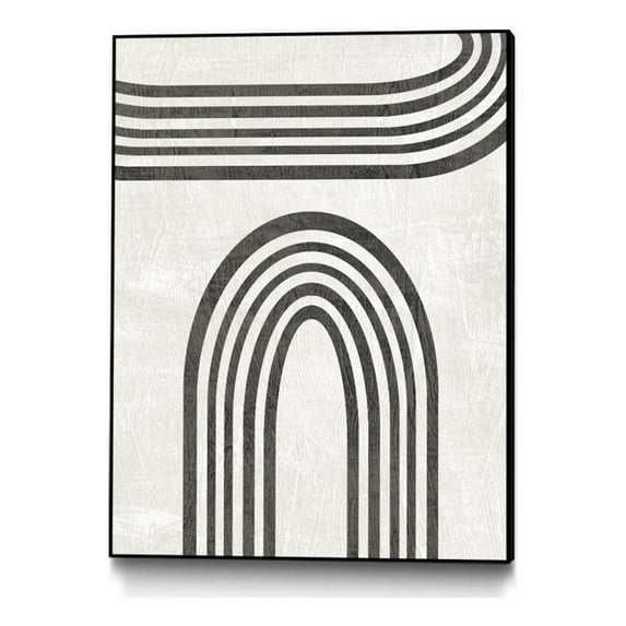 Giant Art Canvas 24x32 Modern Arc III Framed in Multi-Color