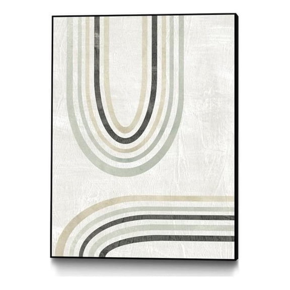 Giant Art Canvas  24x32 Modern Arc in Color II Framed in Multi-Color