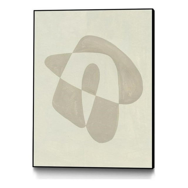 Giant Art Canvas  24x32 Soft Shape IV Framed in Multi-Color