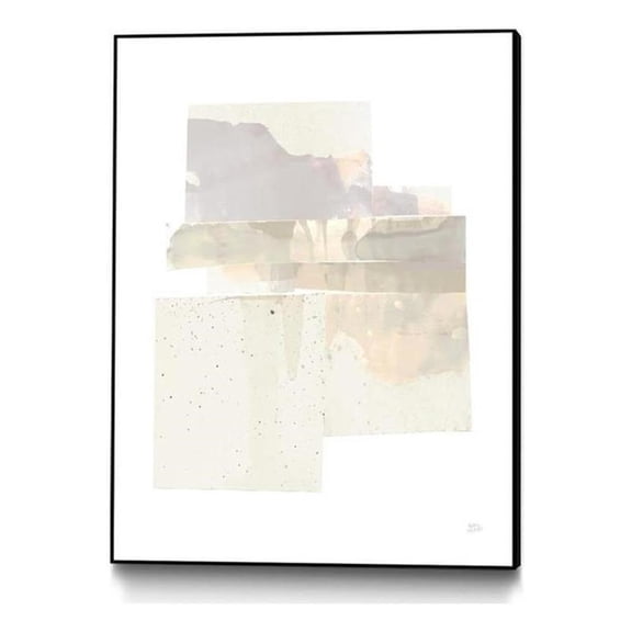 Giant Art Canvas  24x32 Stacks II Neutral B Framed in Multi-Color