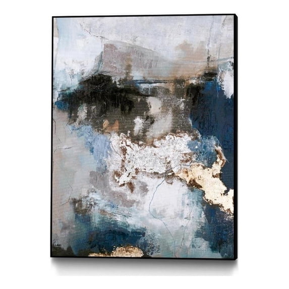 Giant Art Canvas 24x32 Waterfall Framed in Multi-Color