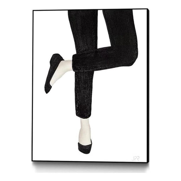 Giant Art Canvas 24x32 World of Grey 11 Framed in Multi-Color