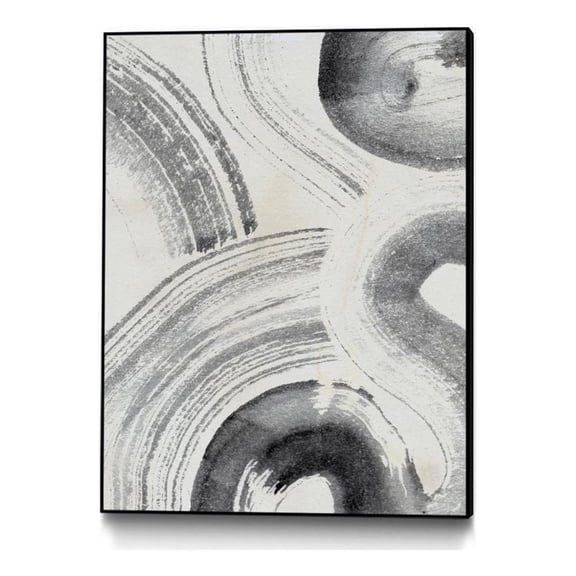 Giant Art Canvas  24x32 Zen Flow II Framed in Multi-Color