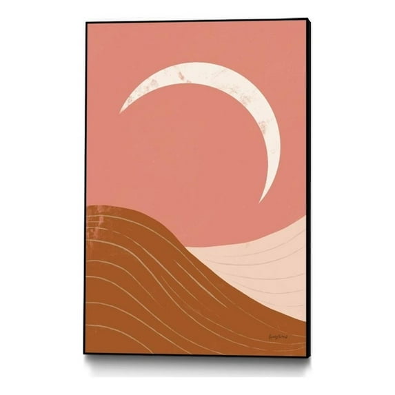 Giant Art Canvas 24x36 Desert Sunrise II Framed in Pink