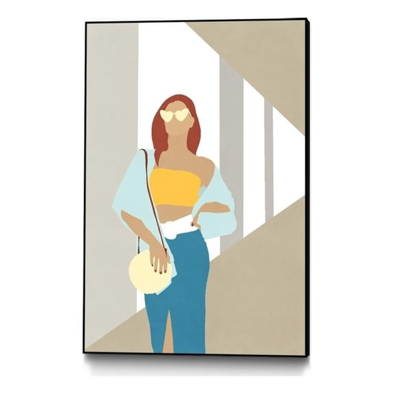 Giant Art Canvas  24x36 My Purse Framed in Multi-Color