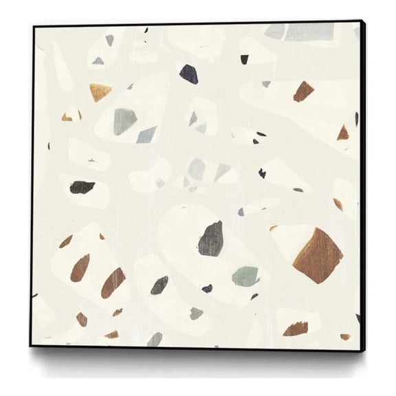 Giant Art Canvas 30x30 Abstract Terazzo II Framed in Multi-Color