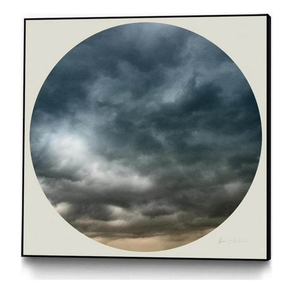 Giant Art Canvas 30x30 Cloud Circle I Framed in Multi-Color