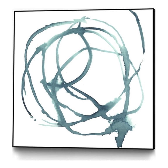 Giant Art Canvas  30x30 Dizzy II Framed in Green