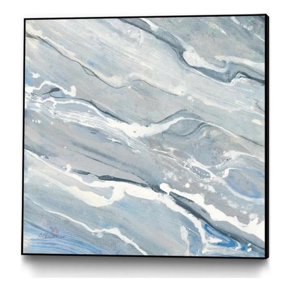 Giant Art Canvas  30x30 Going with the Flow II Framed in Multi-Color