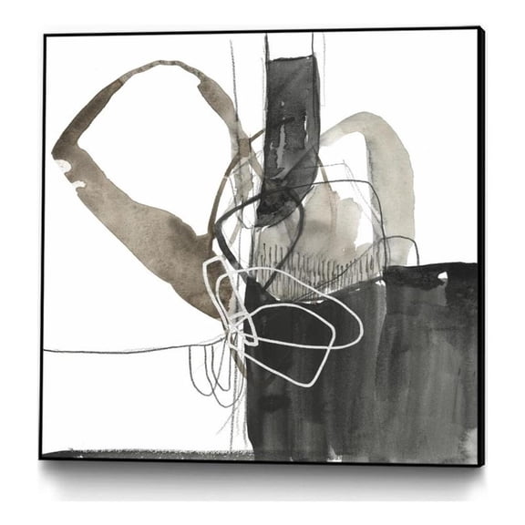 Giant Art Canvas  30x30 Interlocked III Framed in White