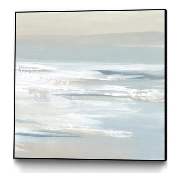 Giant Art Canvas  30x30 Shadows of the Sea I Framed in White