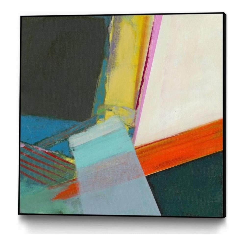 Abstract Multicolor Framed Canvas Print 30 x 30 Inches