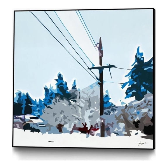 Giant Art Canvas  30x30 Winterhood 2020 Framed in Multi-Color