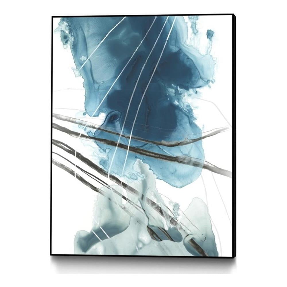 Indigo Abstract Framed Canvas Print 30 x 40 Inches
