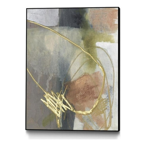 Giant Art Canvas 30x40 Burnished Loops II Framed in Multi-Color