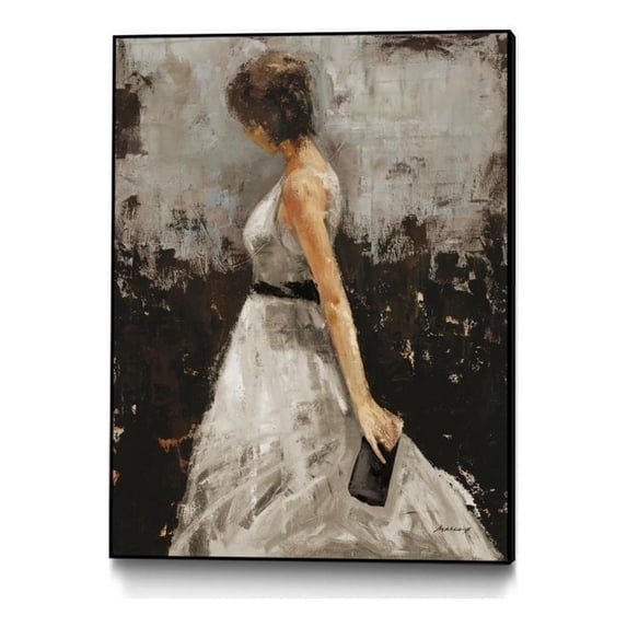 Giant Art Canvas 30x40 Contemplation Framed in Multi-Color