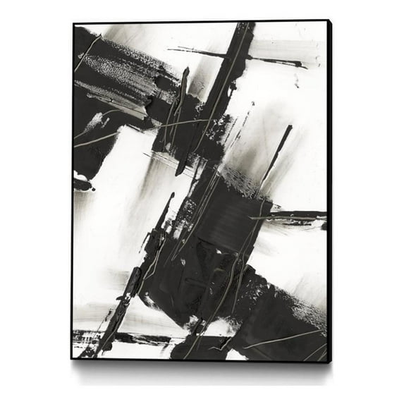 Giant Art Canvas 30x40 Diagonal Matrix I Framed in White