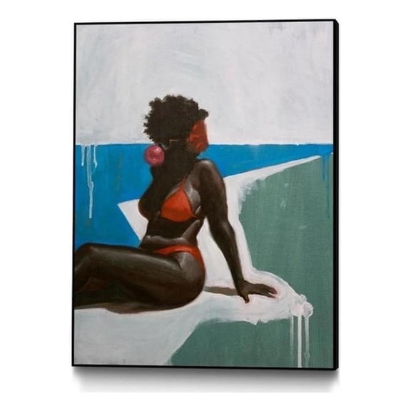 Giant Art Canvas  30x40 Georgia Framed in Multi-Color