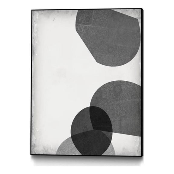 Giant Art Canvas 30x40 Grey Shapes III Framed in Multi-Color