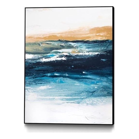 Giant Art Canvas 30x40 Grey Smoke -3 Framed in Multi-Color