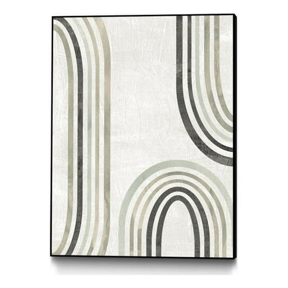 Giant Art Canvas  30x40 Modern Arc in Color I Framed in Multi-Color